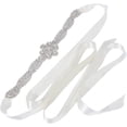 thumbnail image 1 of 2.3m Flower Bridal Belts with Lemon Chiffon Rhinestone Wedding Dress Sash Evening Gown Sash Alloy Ceremonial Robe Ribbon for Women Wearing Sewing Formal Occasion DIY, 1 of 4
