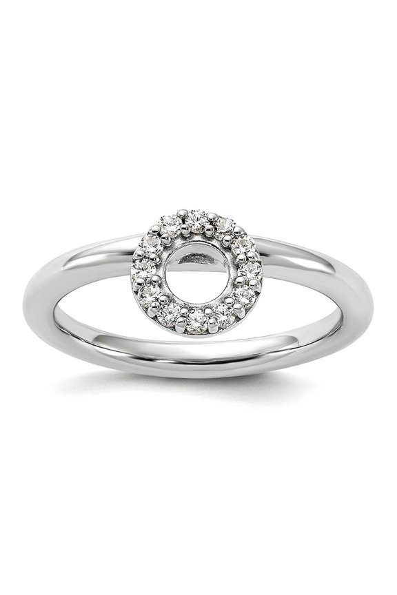 2.3mm 925 Sterling Silver Stackable Rhodium Plated Cubic Zirconia O Ring 7 Inch Link Bracelet for Women