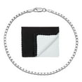 thumbnail image 1 of 2.3mm Solid .925 Sterling Silver Square Box Chain Anklet, 9 inches, 1 of 7