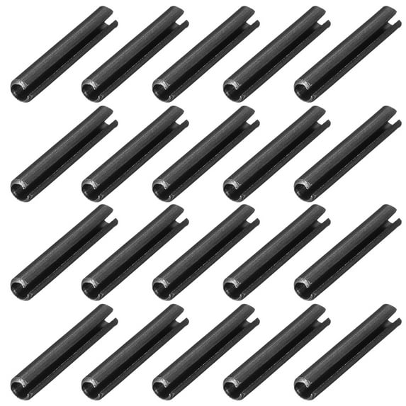 2.3mm x 12mm Dowel Pin Carbon Steel Split Spring Roll Shelf Support Pin Fasten Hardware Black 20Pcs