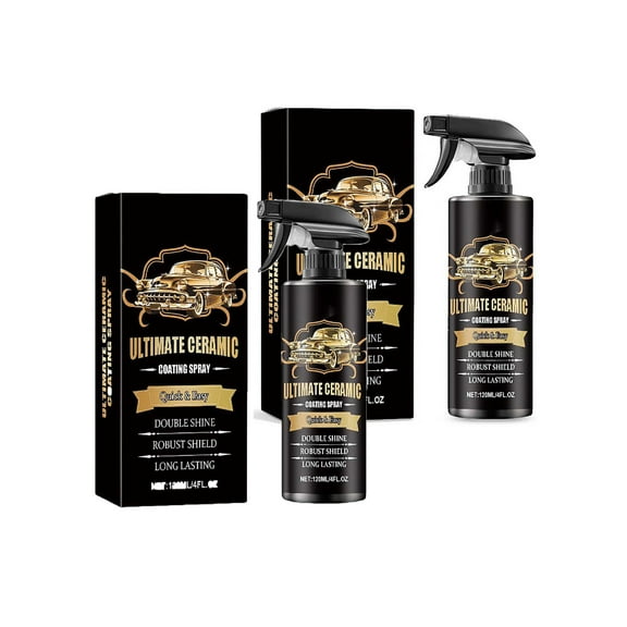2/3pc Paint Coating Agent, Waxing & Brightening Crystal Plating Spray, Waterproof Paint Protector, Car & Furniture Coating, 120ml Spray Bottle