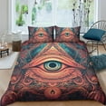 thumbnail image 1 of 2/3pcs Bedding Set All-seeing Eye Printed Comforter Cover Set Adult Newly Design Bedspreads,Full (80"x90"), 1 of 6