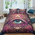 thumbnail image 1 of 2/3pcs Bedding Set All-seeing Eye Printed Comforter Cover Set Adult Newly Design Bedspreads,Queen (90"x90"), 1 of 6