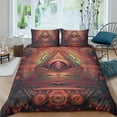 thumbnail image 1 of 2/3pcs Bedding Set All-seeing Eye Printed Comforter Cover Set Adult Newly Design Bedspreads,Twin (68"x86"), 1 of 6