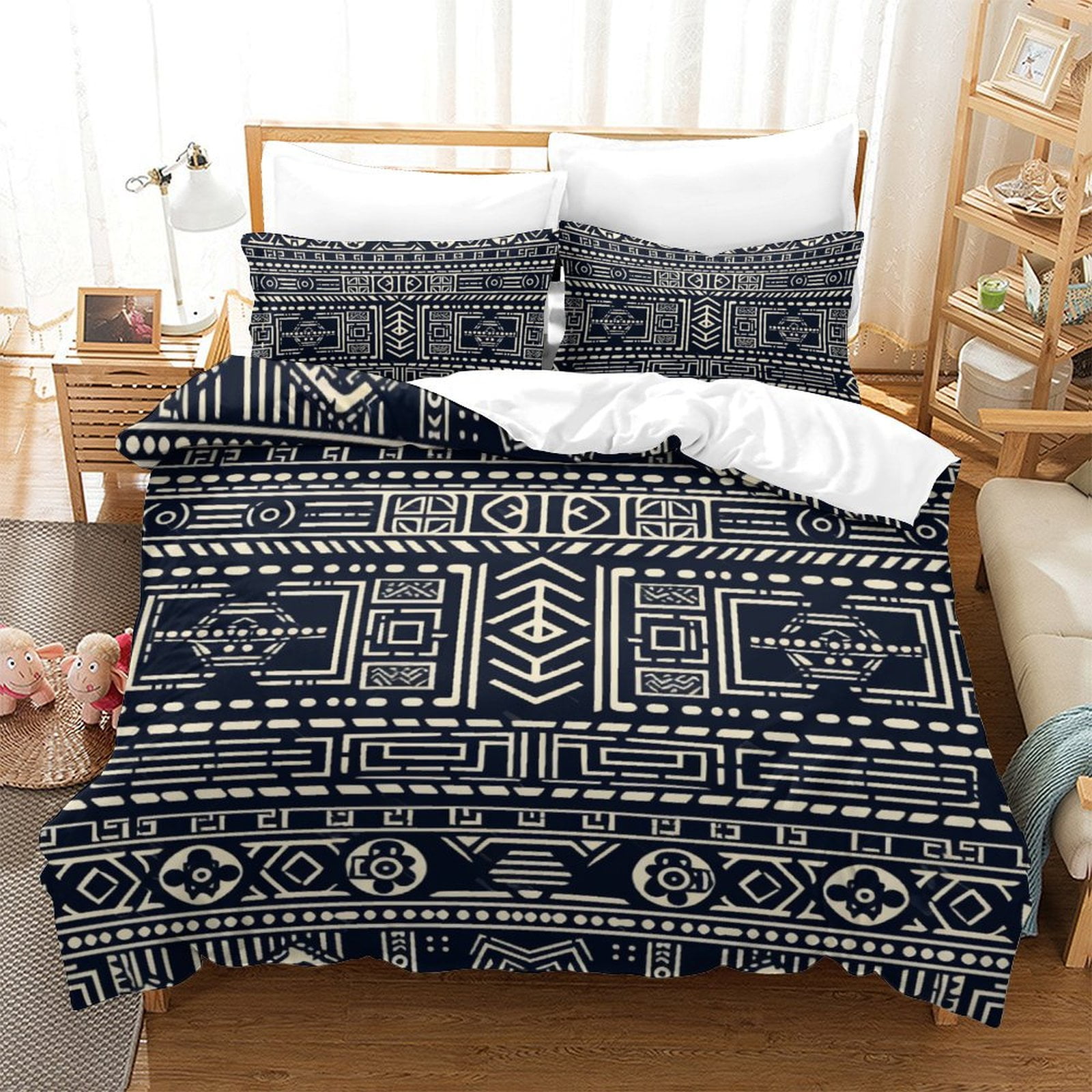2/3pcs Bedding Set Black and White Bohemian Duvet Cover Set Home Modern ...