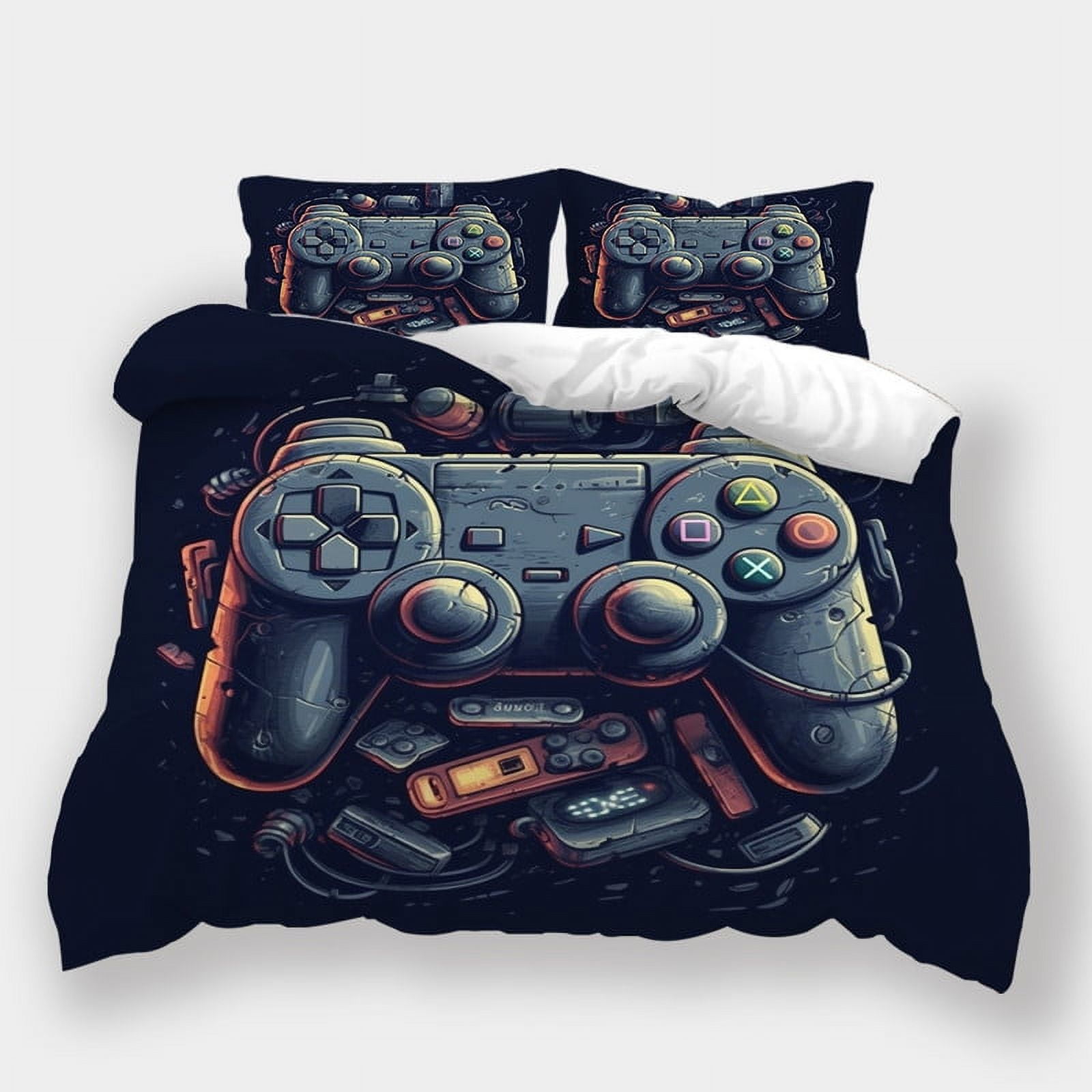Gaming Joystick Pattern Print Duvet Cover Bedding Set