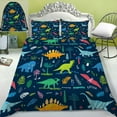 thumbnail image 1 of 2/3pcs Bedding Set with Bag Dinosaur Cartoon Pattern Children's Birthday Bedroom Gift,King (90"x104"), 1 of 6