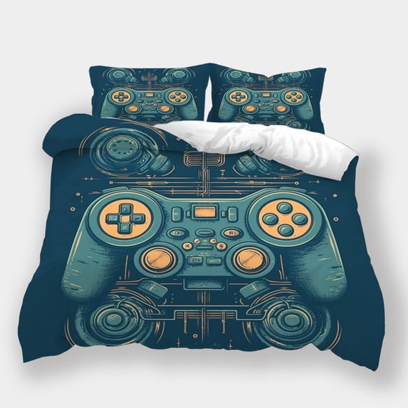 2/3pcs Bedding Suit Game Comtroller Printed Bedspreads Teenager Fantasy Comforter Cover Set,Full (80"x90")