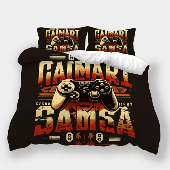 2/3pcs Comforter Cover Set Teen Adult Fashion Bedding Set Game Handle Printed Bedspreads,Full (80"x90")