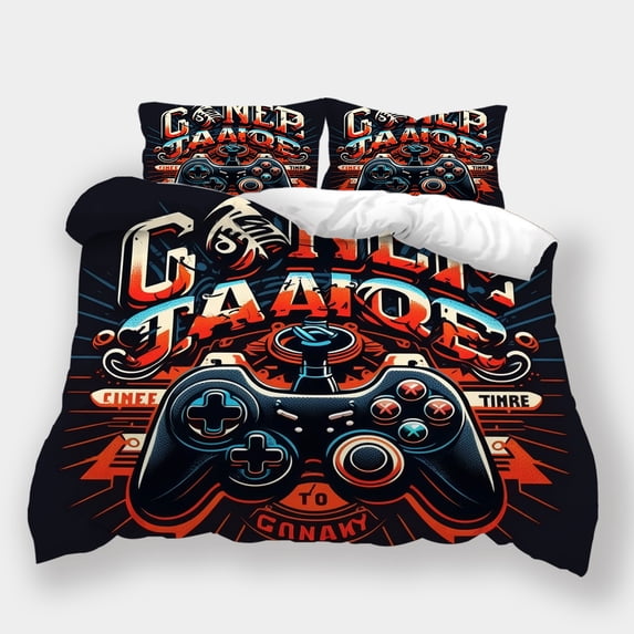 2/3pcs Comforter Cover Set Teen Adult Fashion Bedding Set Game Handle Printed Bedspreads,Twin (68"x86")
