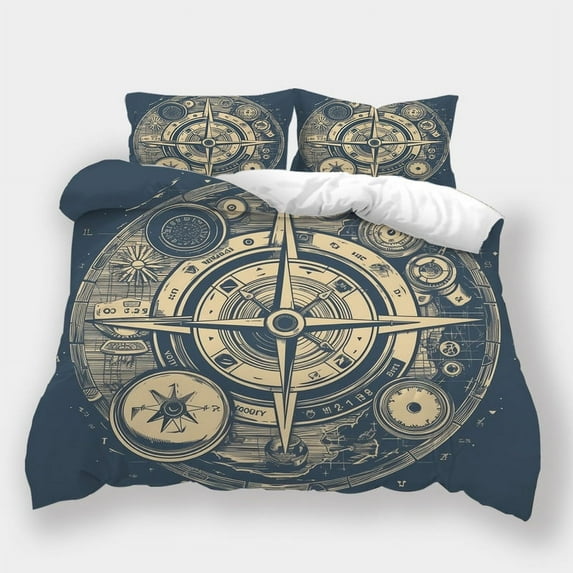 2/3pcs Duvet Cover Set Gamepad Printed Bedspreads Children Cartoon Cool Bedroom Decor,King (90"x104")