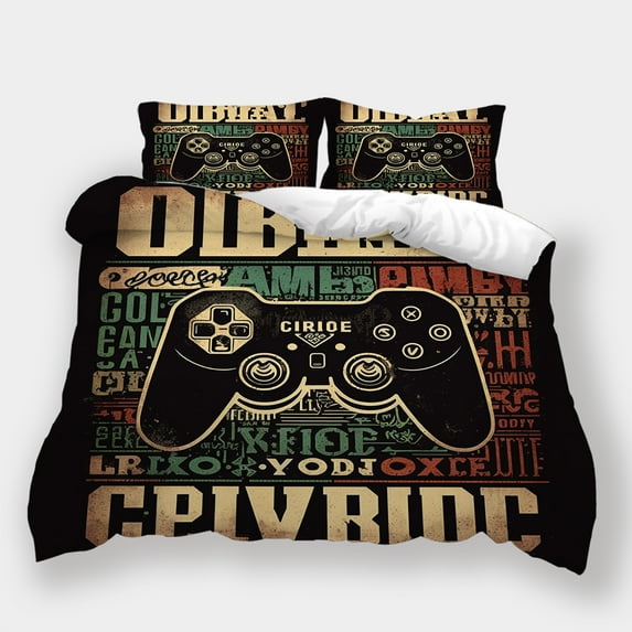 2/3pcs Duvet Cover Set Gaming Theme Bedspreads Girls Boys Fashion Bed Gift Bedroom Decor,Twin (68"x86")