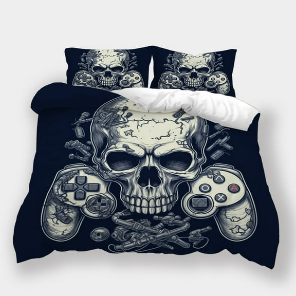 2/3pcs Gaming Theme Bedding Suit Teen Adult Fashion Comforter Cover Pillowcase Bedroom Decor,Queen (90"x90")