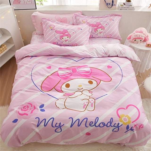 2/3pcs New Cartoon My Melody Bedding Duvet Cover Kids Gifts Teen Boys