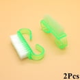 thumbnail image 1 of 2/4/10Pcs Handle Grip Acrylic Nail Brush Cleaning Dust Fingernail Scrub Makeup Brushes For Manicure Nails Accessories And Tools 2Pcs Green, 1 of 6