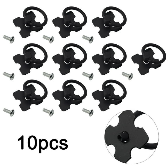 2/4/10Pcs Household Furniture Handles Drawer Knobs Pulls Black/Silver Round Single Hole Accessories Cabinet Chest
