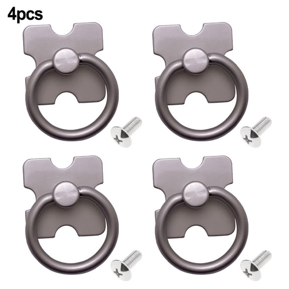 2/4/10pcs Household Furniture Handles Drawer Knobs Pulls Black/silver Round Single Hole Accessories Cabinet Chest