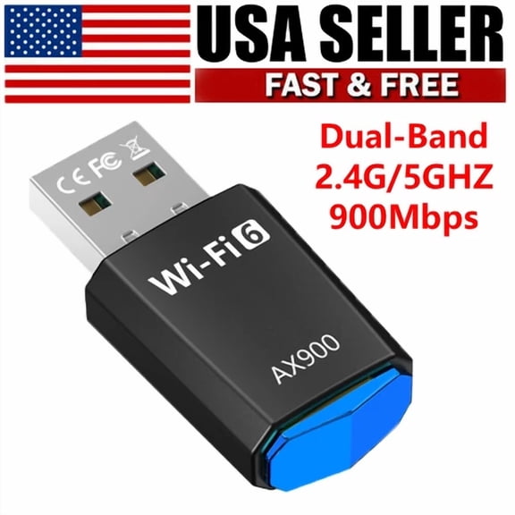 2.4/5Ghz Wireless Network Card Wifi 6 Dual Band Usb Adapter Ax900 For Pc Desktop