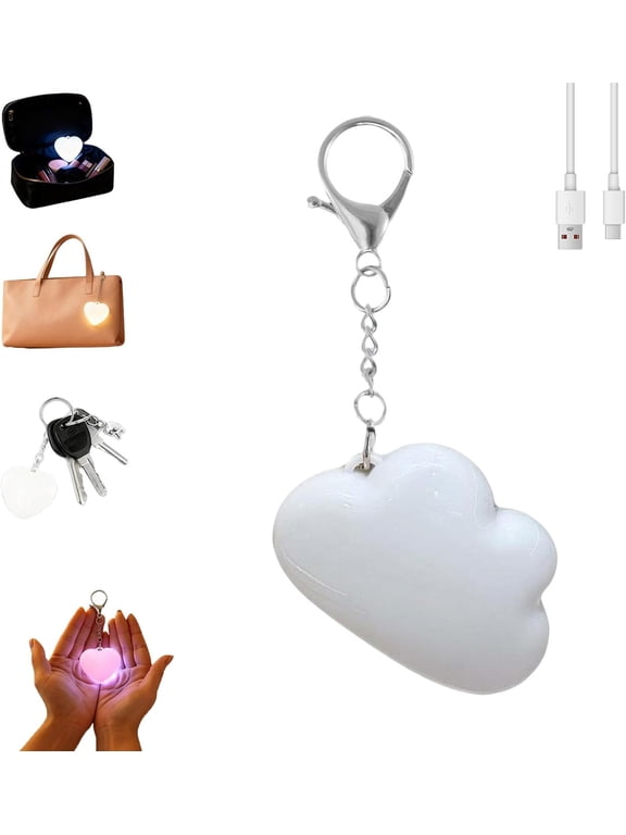 2/4/5Pack Purse Light Handbag Light, Love Wallet Tote Bag Touch Sensing Lights for Inside Purse, Heart Purses Lights Keychain, Rechargeable LED Automatic Glow Lamp with Sensor Activated