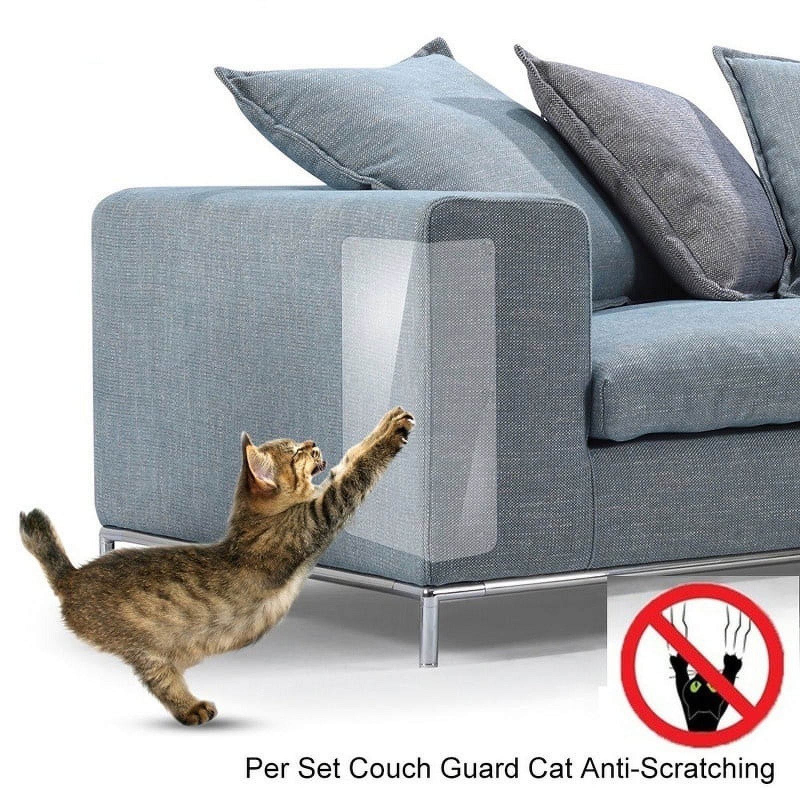 2/4/6/10PCS Couch Guard Cat Anti-Scratching Protector Sofa Furniture Self-Adhesive Cat Scratching Guard Cat Furniture Sofa Anti-Scratch Sticker for Cat Scratching or Clawing Furniture Protector - image 1 of 9