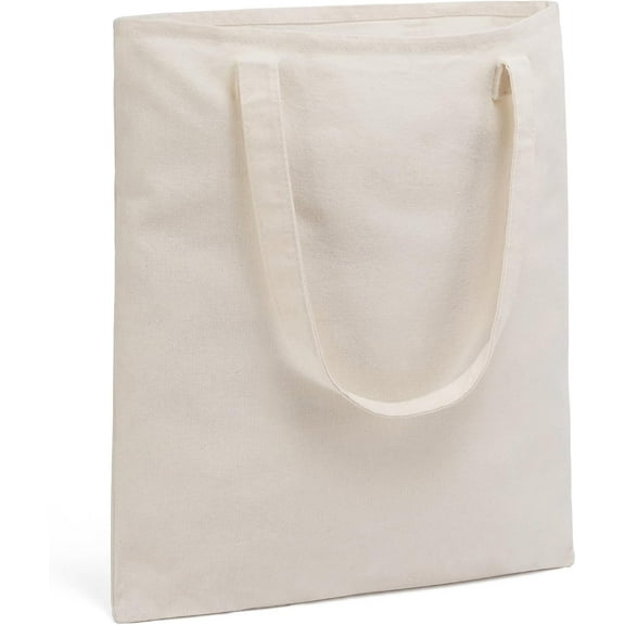 2 | 4 | 6 | 12 | 24 | 36 Pack 8oz Canvas Tote Bags Bulk - Thickened Reusable Shopping Bags for DIY, Grocery, Gift