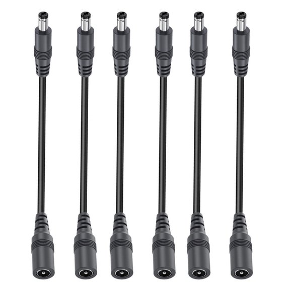 2/4/6/8/10pcs DC5.5x2.1mm Power Extension Cord 22AWG Power Charging Adapter Flexible Power Extension Cable Enduring