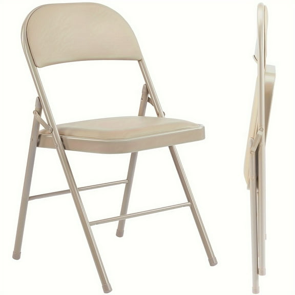 2/4/6/8 Pack Folding Chairs with Padded Cushion and Back, Padded Folding Chairs for Home and Office, Indoor and Outdoor Events