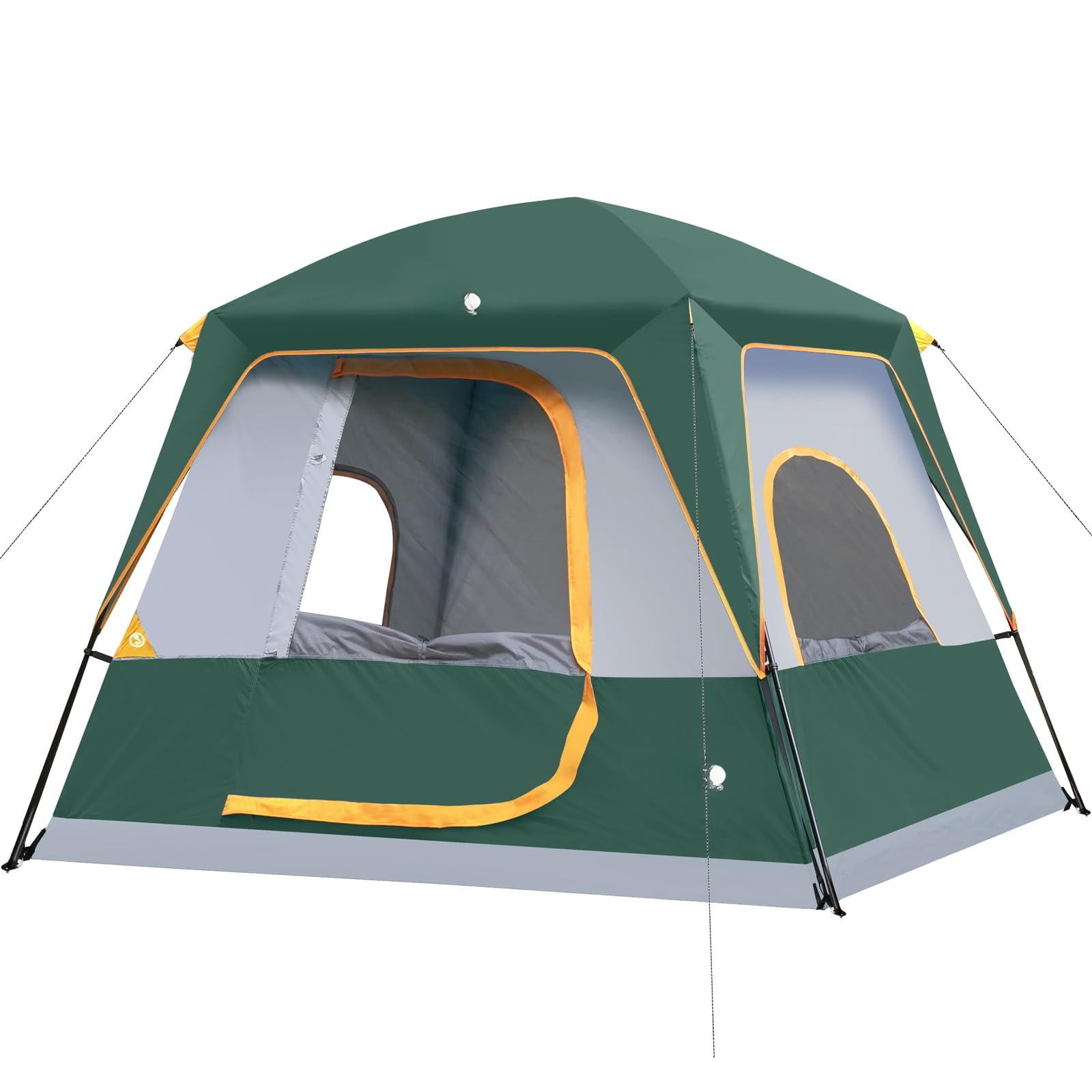 2/4/6/8 Person Tent  Portable Cabin Camping 4-person Easy Set Up Waterproof With Top Rainfly For Outdoor Camping/hiking