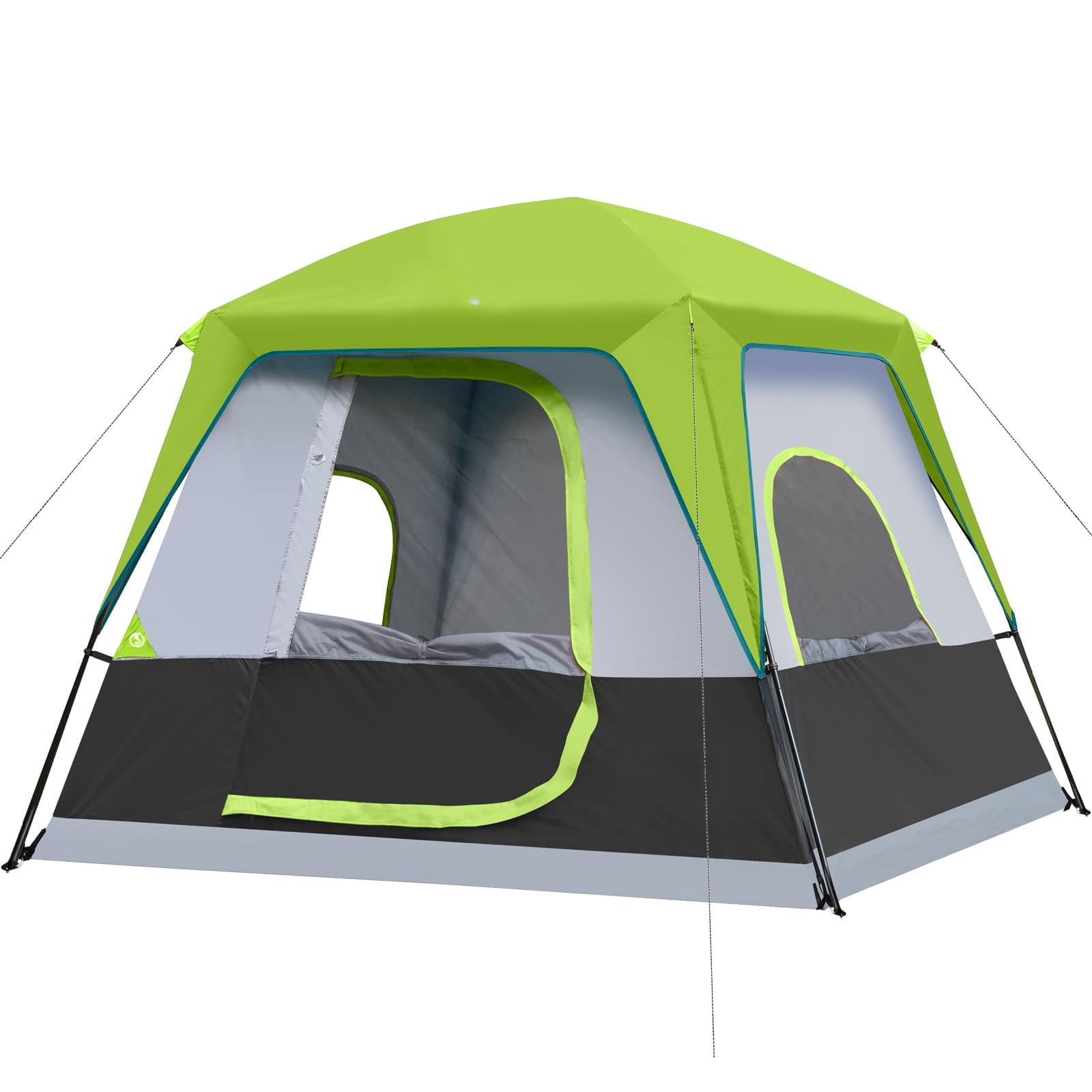 2/4/6/8 Person Tent  Portable Cabin Camping 4-person Easy Set Up Waterproof With Top Rainfly For Outdoor Camping/hiking