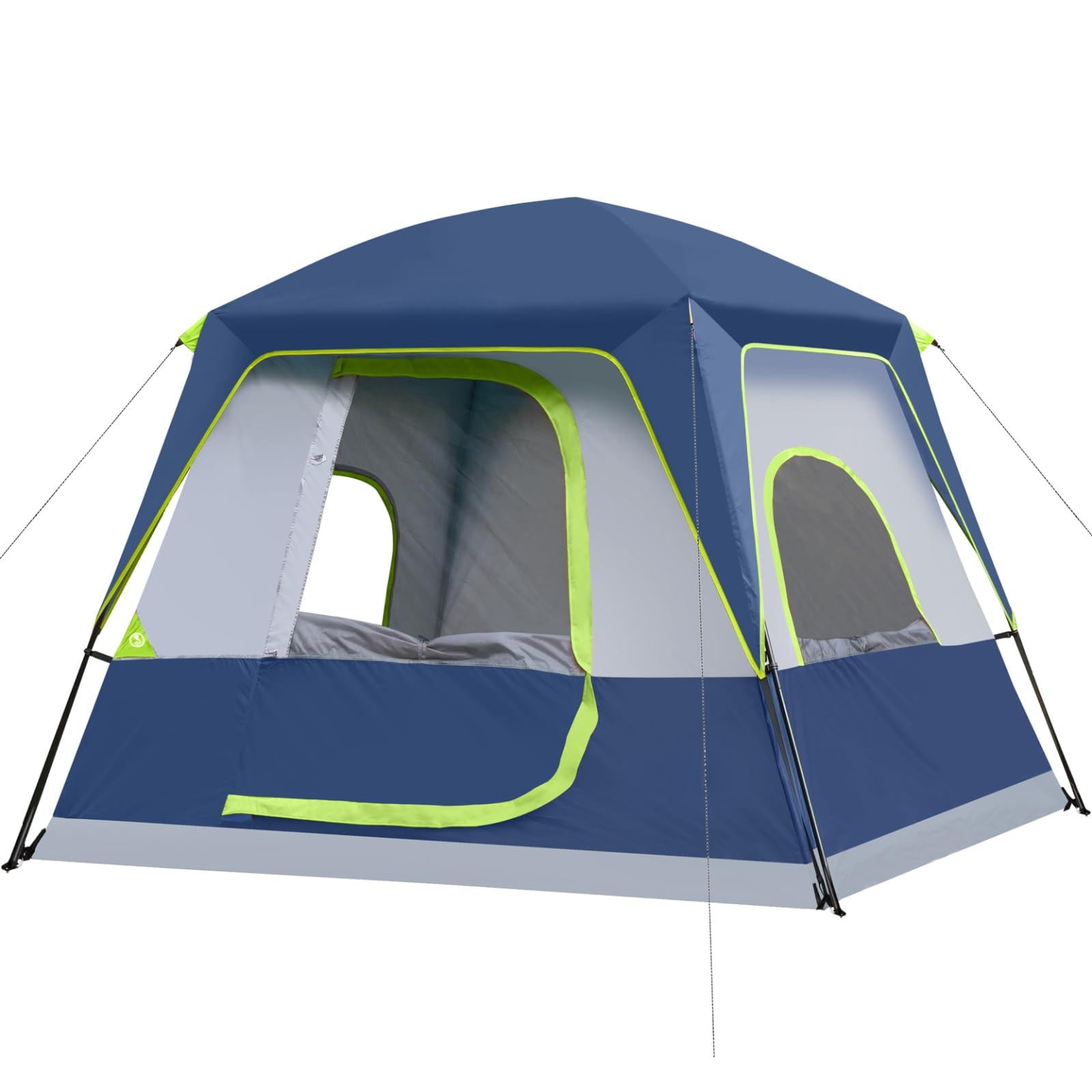 2/4/6/8 Person Tent  Portable Cabin Camping 4-person Easy Set Up Waterproof With Top Rainfly For Outdoor Camping/hiking