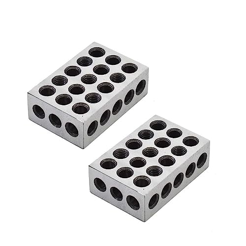 2-4-6 Machinist Blocks 23 Holes Matched Pair Precision 0.0002In Machinist Set Up Blocks 246 Jig HRC 55-62 for Milling Machine (2-Pack)$$Tools & Hardware Other