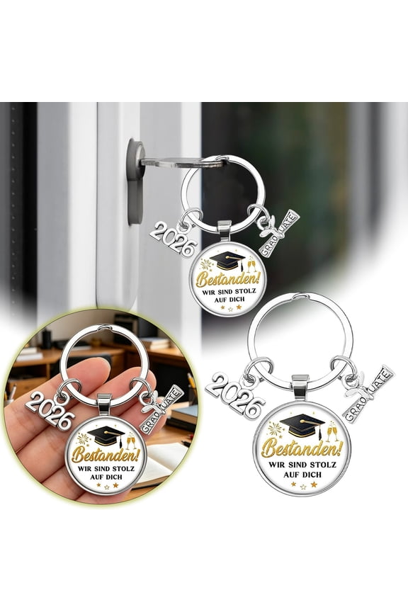 2/4/6Pcs Class of 2026 Graduation Keychain - 2026 Graduation Gifts for College Middle High School Graduate, Inspirational Key Chain for Seniors Degree Commencement Memorial