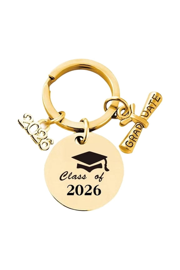 2/4/6Pcs Class of 2026 Graduation Keychain - 2026 Graduation Gifts for College Middle High School Graduate, Inspirational Key Chain for Seniors Degree Commencement Memorial