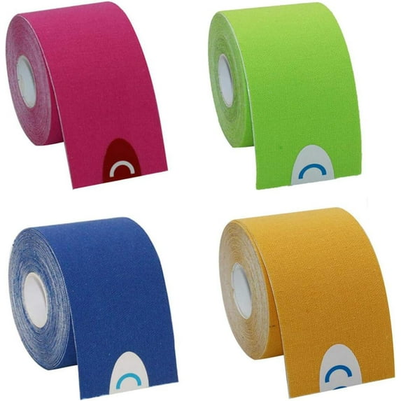 2/4/6Rolls Waterproof Breathable Kinesiology Tape, Athletic Elastic Kneepad Muscle Pain Relief Knee Taping for Gym Fitness Running Tennis Swimming