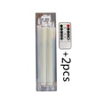 thumbnail image 1 of 2/4/6pcs Flameless LED Taper Candles with Remote & Timer – Realistic Moving Wick Flicker, Battery-Powered (Not Included), White/Beige, Christmas/Wedding Decor, 1 of 8