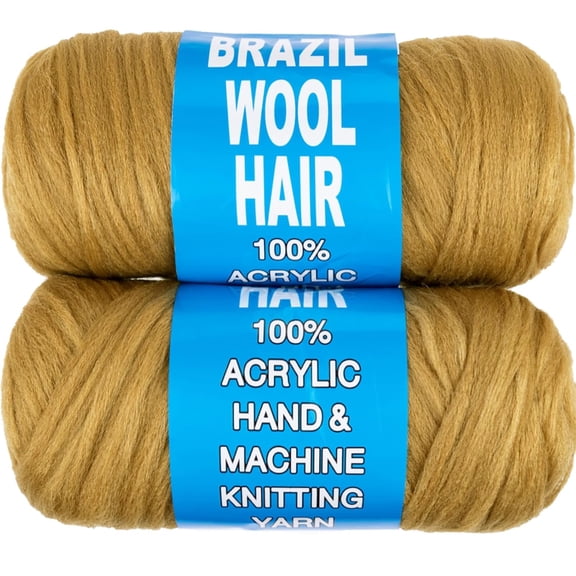 2/4/8 Rolls Brazilian Wool Hair for Braiding Acrylic Hand Knitting Wool Yarn for Soft Locs Crochet Hair Jumbo Braids Twist Braiding Hair Extensions