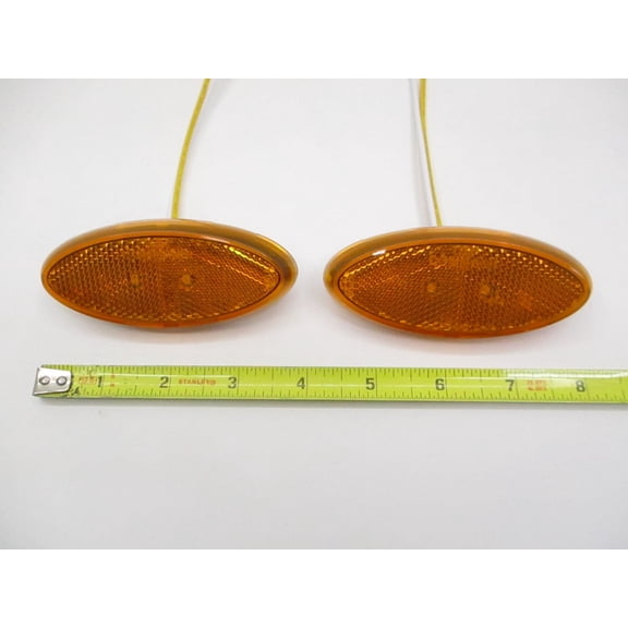 (2) 4" Amber LED Side Marker Clearance Lights Truck Trailer Camper RV Lights