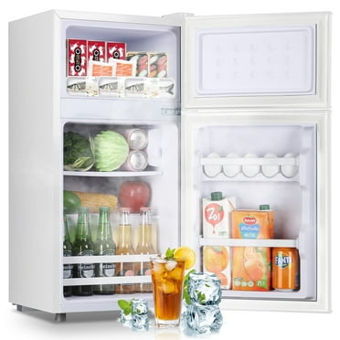 2.4 Cu.Ft Mini Fridge Small Refrigerator with Freezer 2 Removable Plastic Shelves Two Door White New