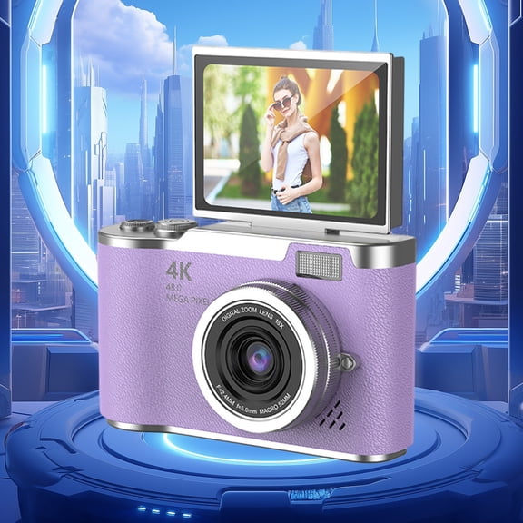 2.4" Flip-Screen Digital Camera – 1080P HD, 48 MP Autofocus, 8× Zoom, Night-Vision Flash, Rechargeable, Portable Multifunctional Camera, Ideal Gift