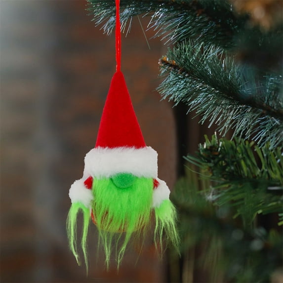 2.4"Fluorescent Green Plush Christmas Ornaments, Glow-in-the-Dark Furry Balls for Christmas Tree Decorations, Christmas Decorations Indoor, Vibrant Party Accents