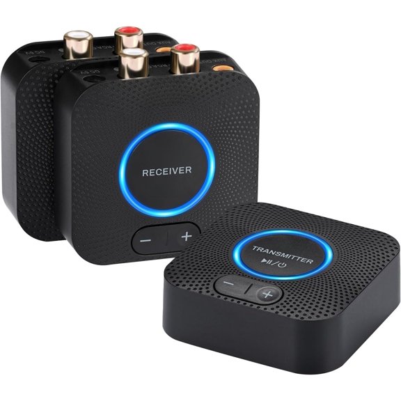 2.4 GHz (1 TX+2 RX)  Audio Transmitter Receiver Set for TV, 25ms Low Latency  AUX  Audio Adapter Kit for Projector/PC/ Stereo/ Speaker/Amplifier/Soundbar