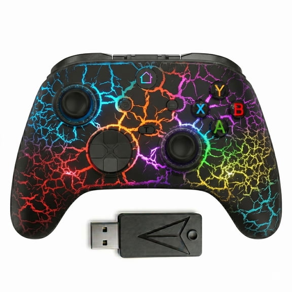 2.4 GHz Wireless Controller Compatible for Xbox One/S/X /PC/Android, Battery 600mAH, Support Macro Definition, Custom Programming Double Shocks