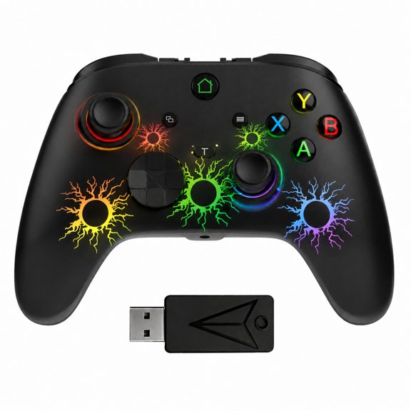 2.4 GHz Wireless Controller Compatible for Xbox One/S/X /PC/Android, Battery 600mAH, Support Macro Definition, Custom Programming Double Shocks