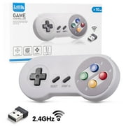  2.4 جيجاهرتز للإصدار الكلاسيكي من SNES والإصدار الكلاسيكي من NES ، لوحة تحكم LUXMO اللاسلكية SNES USB لأجهزة الكمبيوتر المحمول التي تعمل بنظام Windows نظام Mac Raspberry PI System 