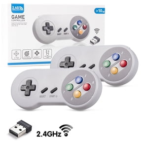 2.4 GHz Wireless Controller for SNES Classic Edition&NES Classic Edition,LUXMO Wireless SNES USB Classic Controller Gamepad for Windows Laptop PC Mac Raspberry PI System2 Pack