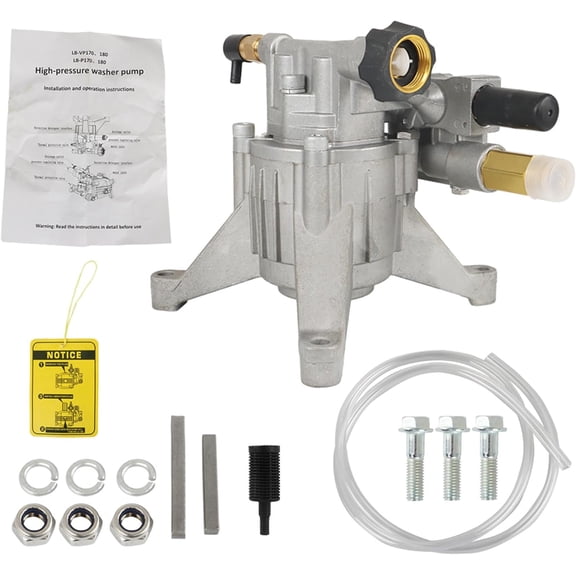 2.4 GPM 2400-2700 PSI Washer Pump 7/8 Inch Shaft for Cleaning Indoor and Outdoor Walls, Roads, etc