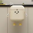 thumbnail image 1 of 2.4 Gallon/9 Liter Trash Can Kitchen Waste Bin Cabinet Door Mounted Trash Can with Lid, Under Sink Waste Container Wall Mountable Large Capacity, 1 of 7