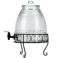 thumbnail image 1 of 2.4 Gallon Glass Bee Hive Beverage Drink Water Ice Tea Dispenser Metal Stand, 1 of 3