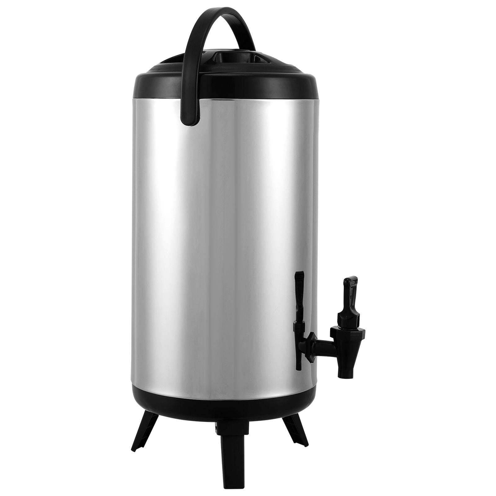 2.4 Gallon Insulated Beverage Dispenser with 304 Stainless Steel Interior, 0.87" PU Foam, 4-6Hr Insulation, Drip-Free Spigot for Cafes