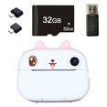 thumbnail image 1 of 2.4 IPS Kids Instant Cameras Birthday Gifts For Boys And Girls Kids Toys HD Digital Video Camera 5 Puzzle Games With 32GB Card Pink, 1 of 5
